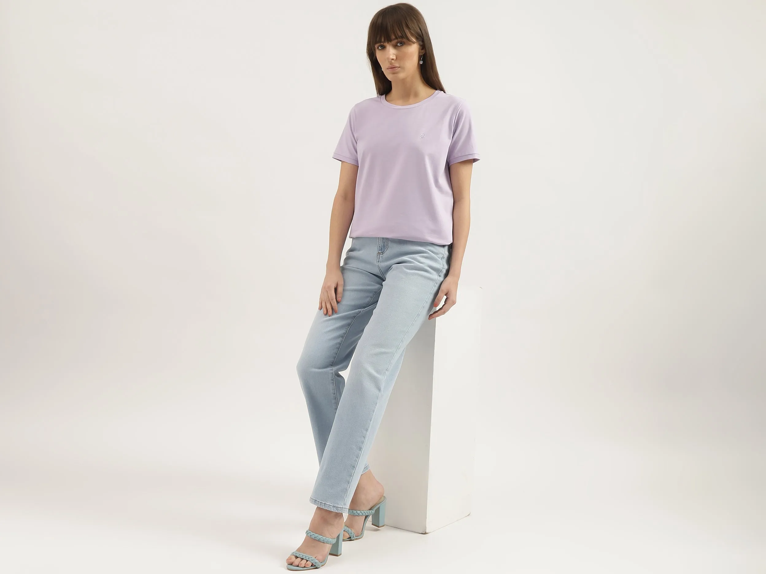 Regular Fit Round Neck Solid T-shirts