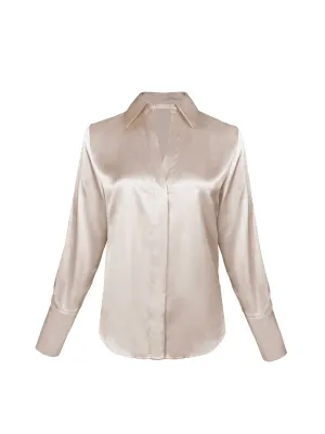 Runway Silk Shirt - Pearl
