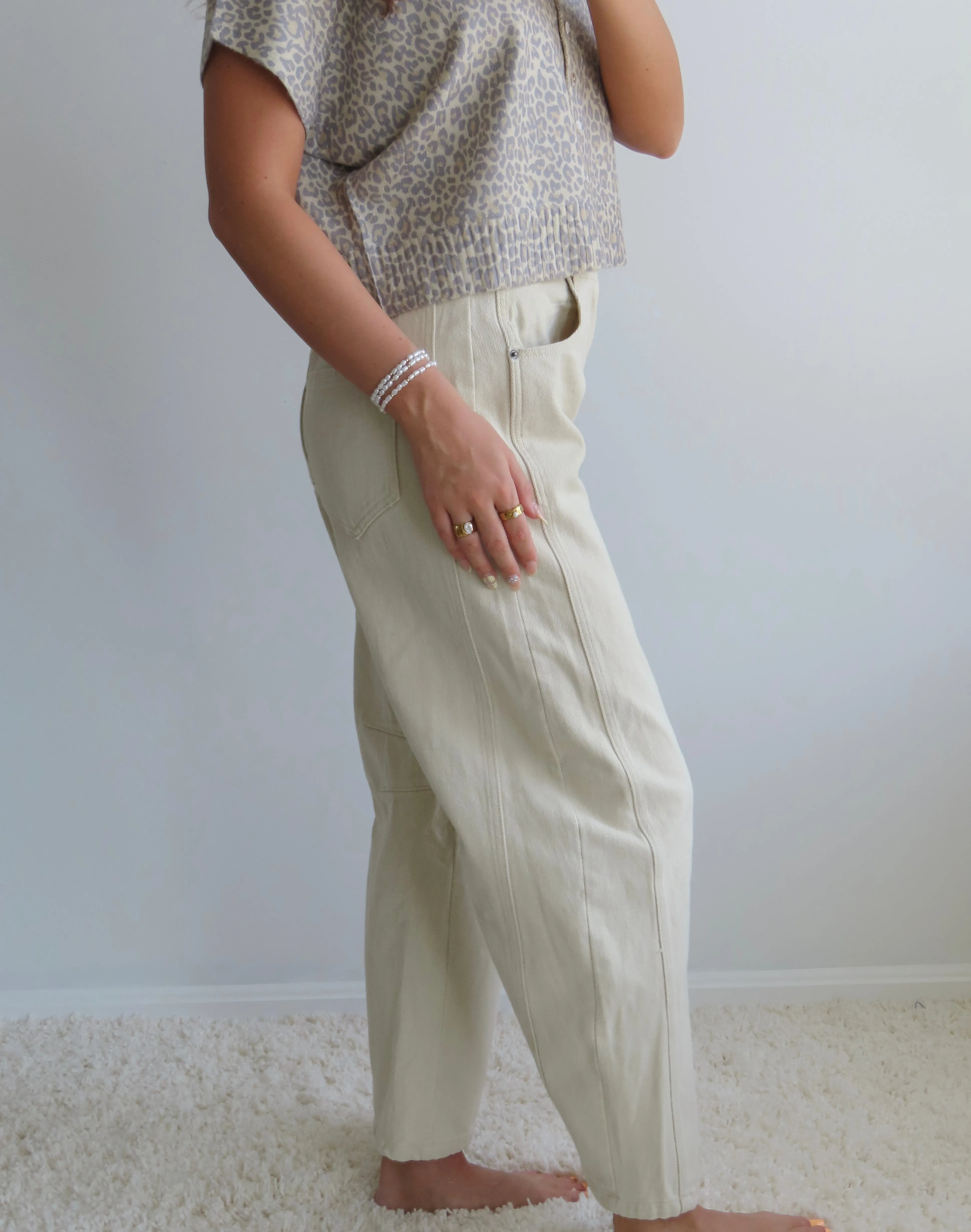 Sandstone Barrel Jeans