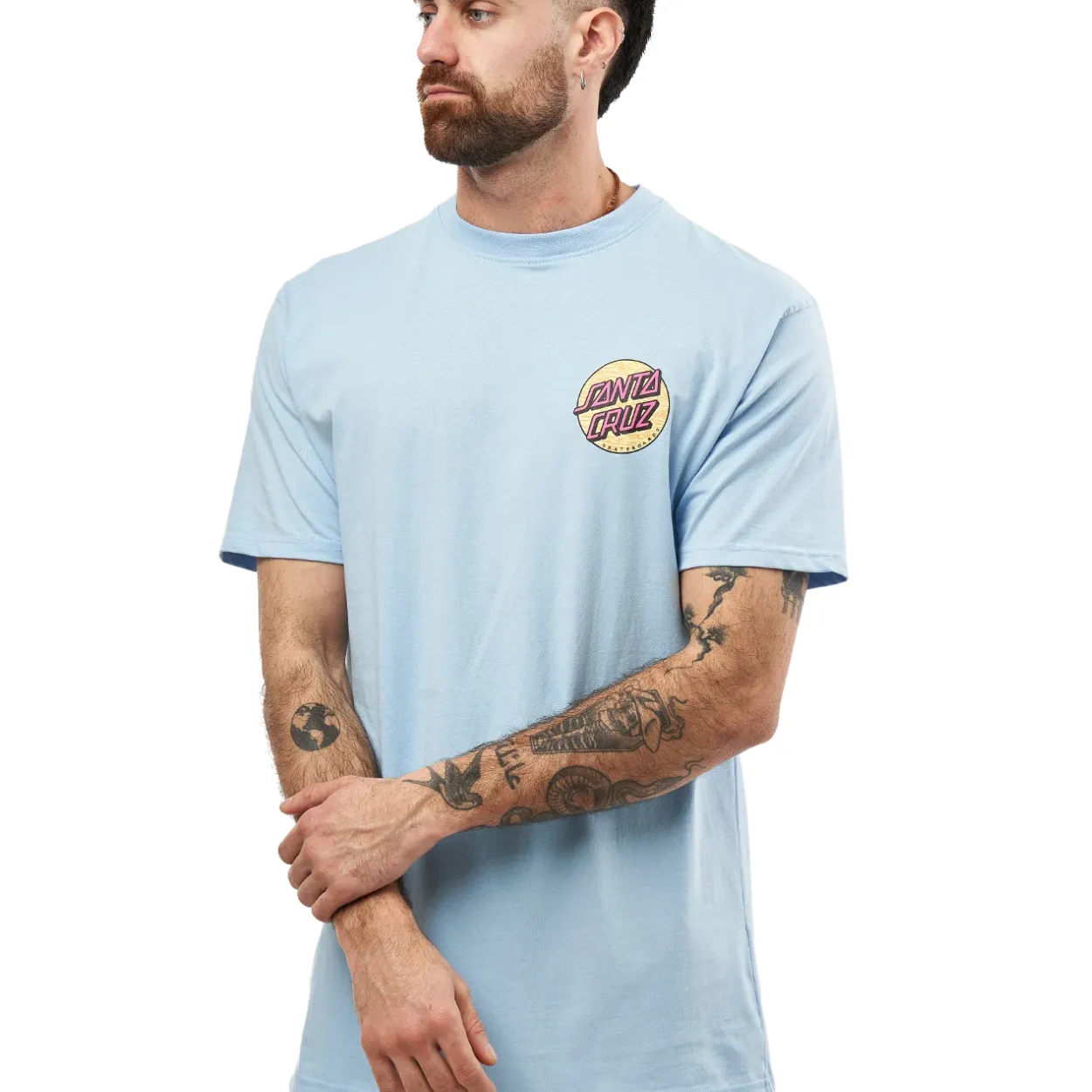 Santa Cruz Wagon Dot Chest T-Shirt | Fresh Blue