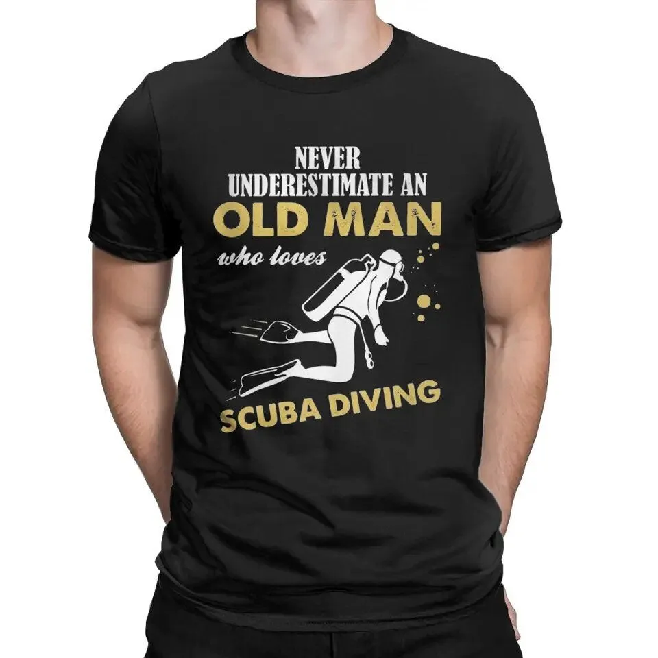 Scuba diving T-Shirt for Men | Never Underestimate An Old Man