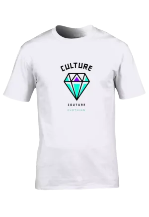 Shine Bright T-Shirt/White/Aqua
