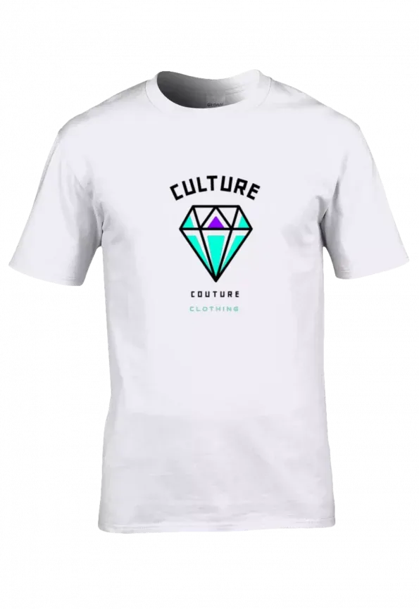 Shine Bright T-Shirt/White/Aqua
