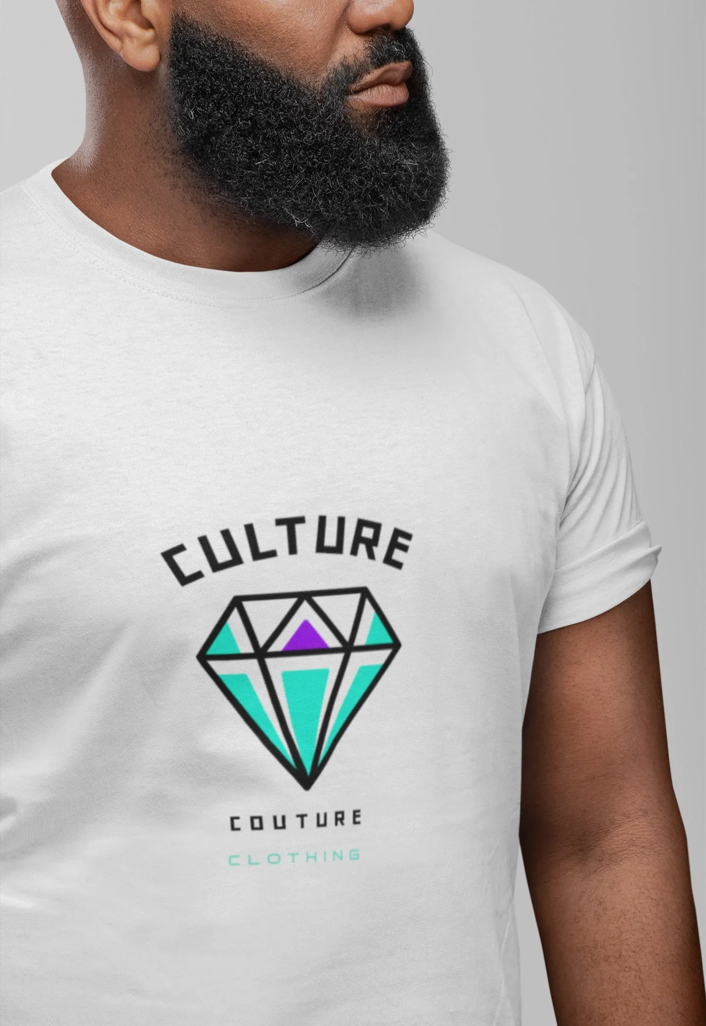 Shine Bright T-Shirt/White/Aqua
