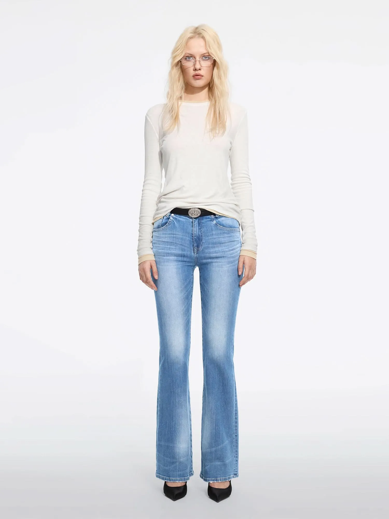 Slim-Fit Flared Jeans-240