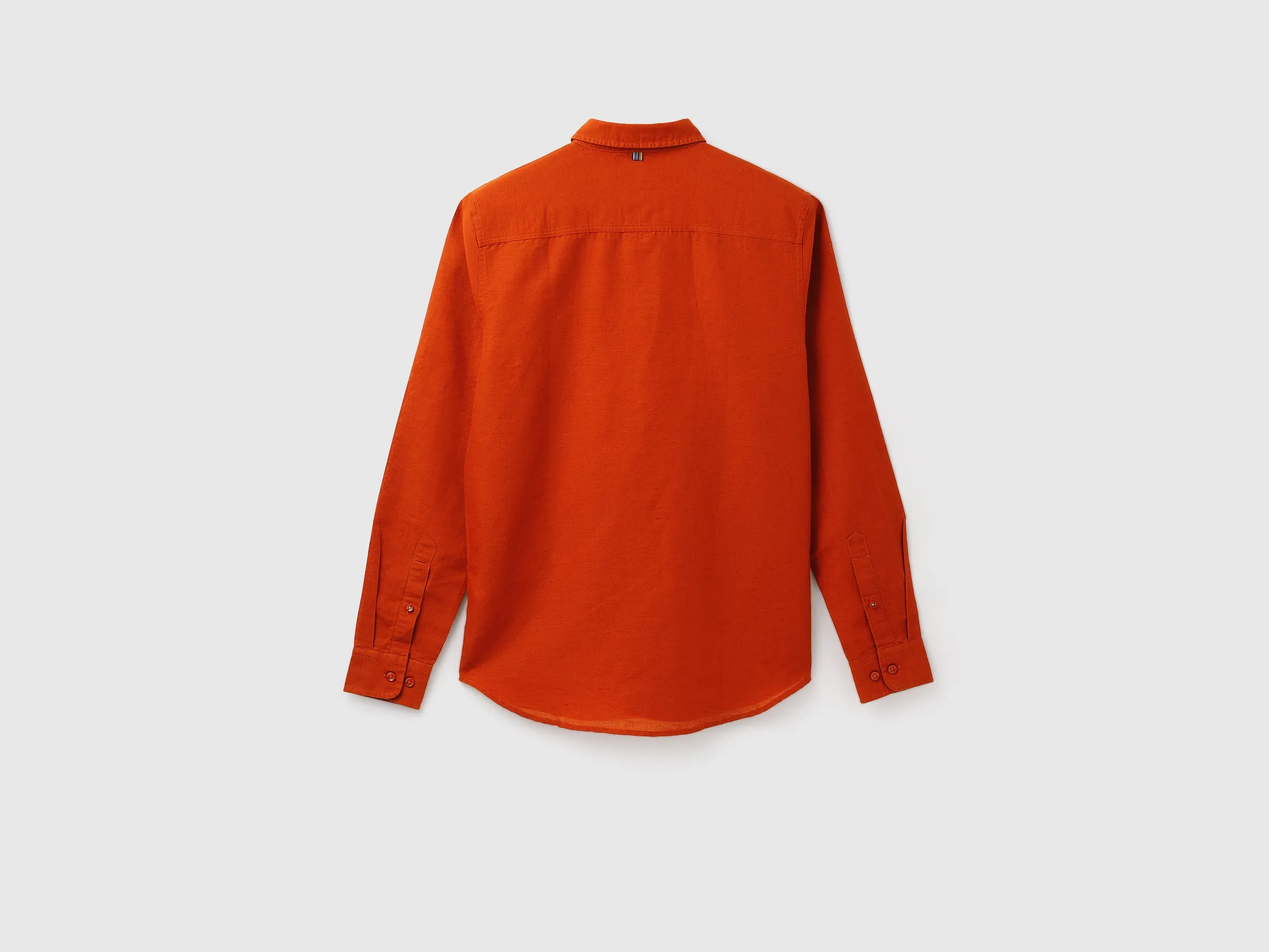 Slim Spread Collar Solid Shirts