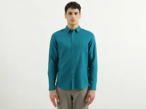 Slim Spread Collar Solid Shirts