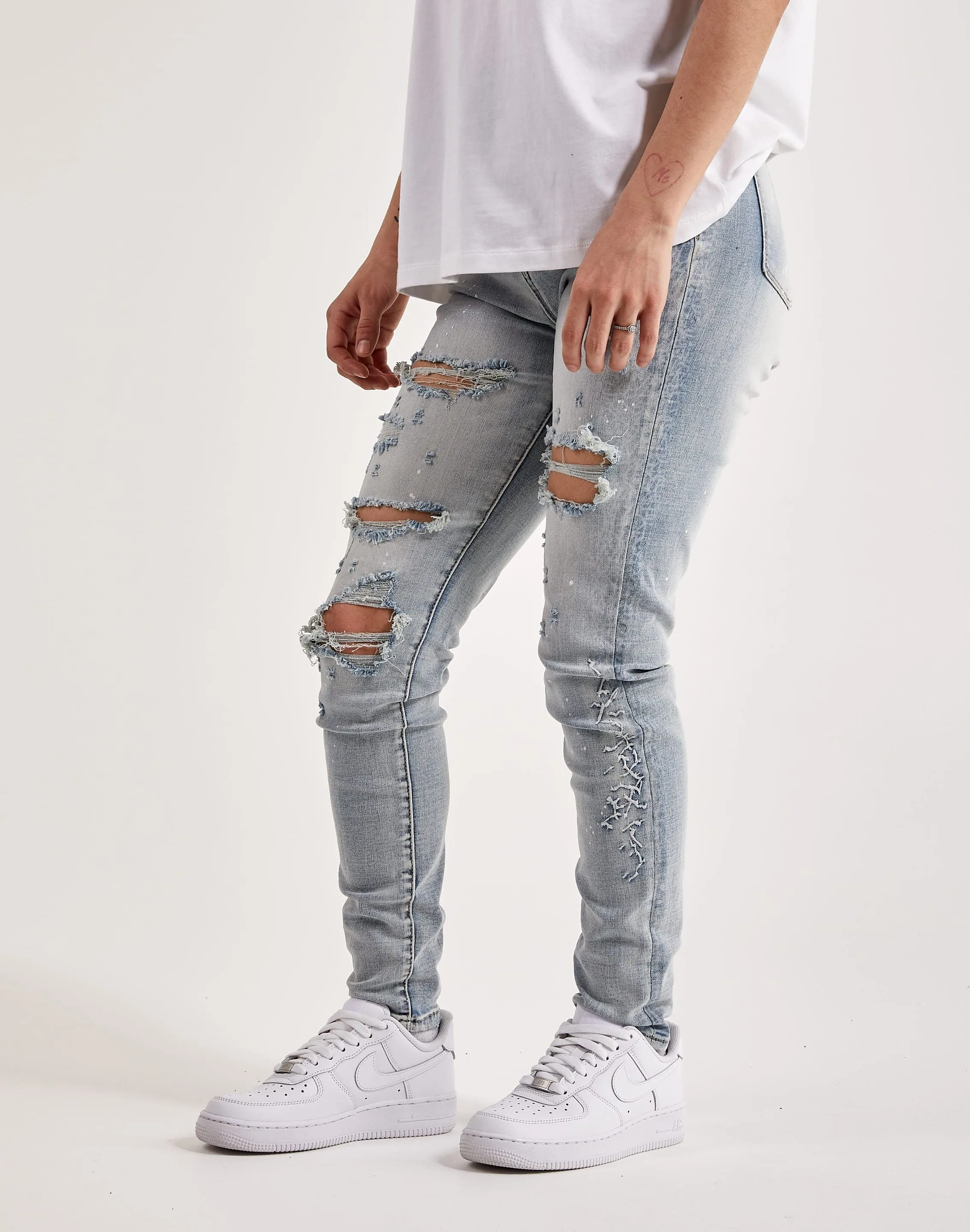 Smoke Rise Janis High-Rise Skinny Ripped Jeans