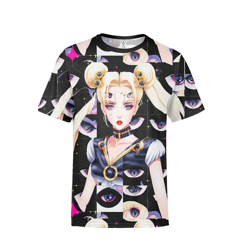 Soft Y2K Unisex All Over Print T-Shirt in Polyester and Spandex