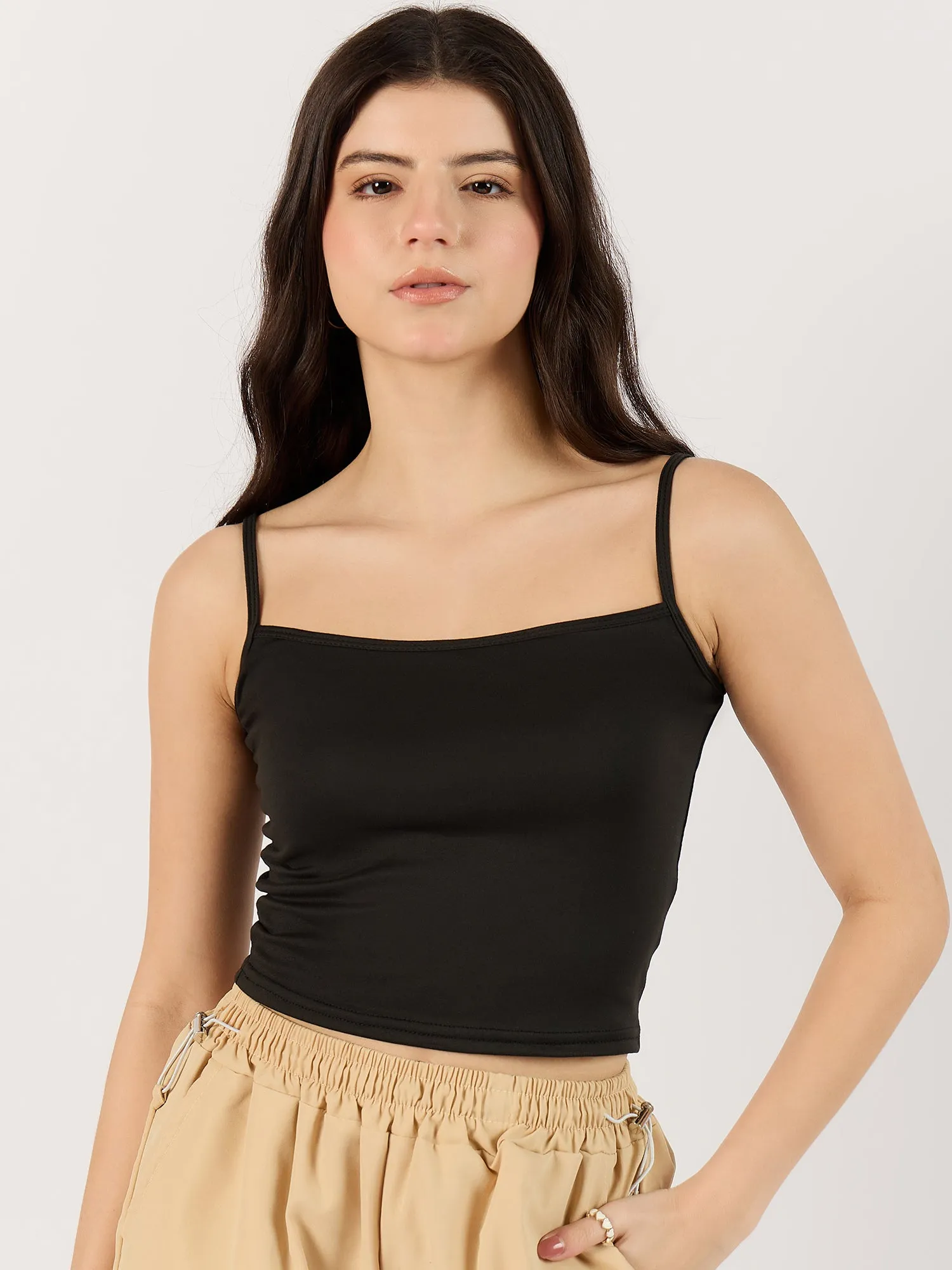 Solid Black Basic Cami Top