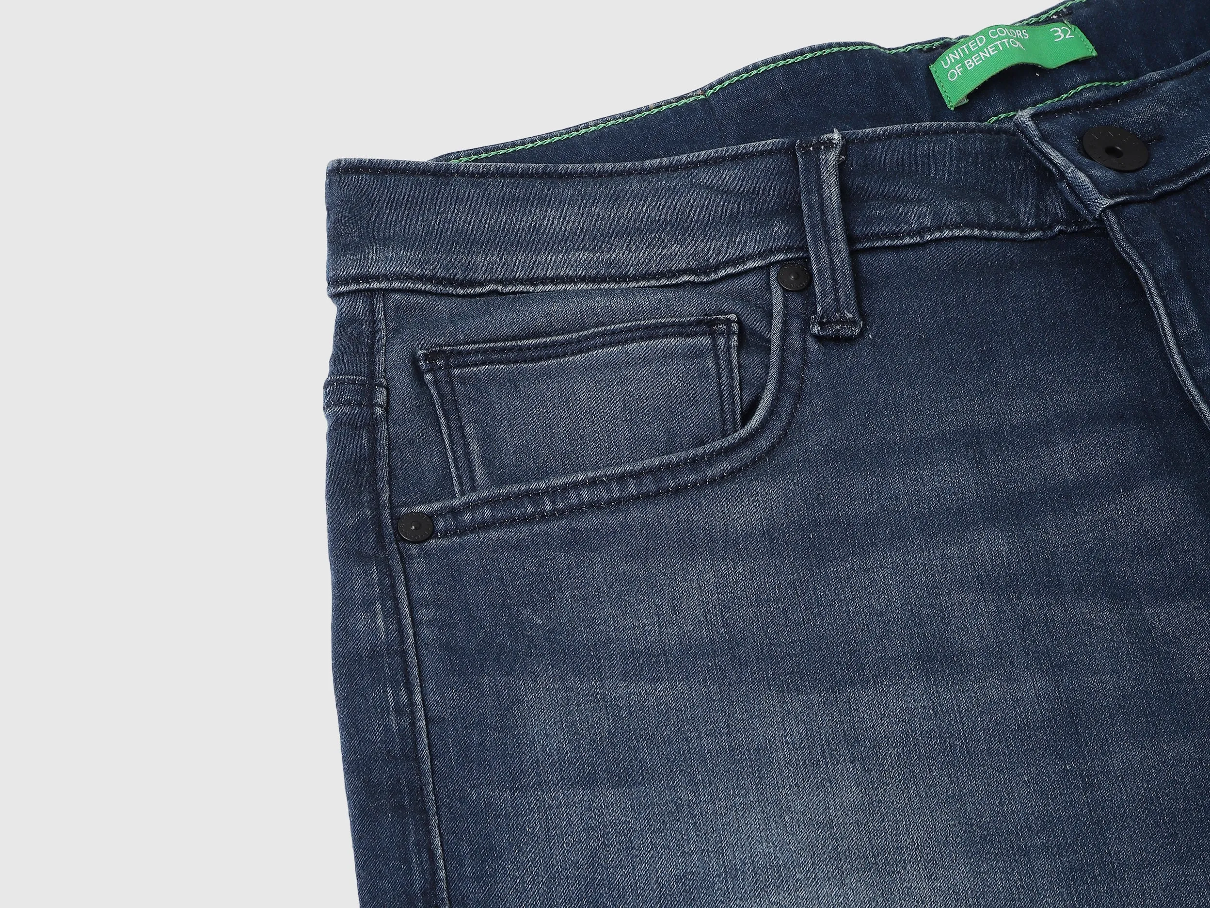 Solid Boot-Leg Fit Jeans