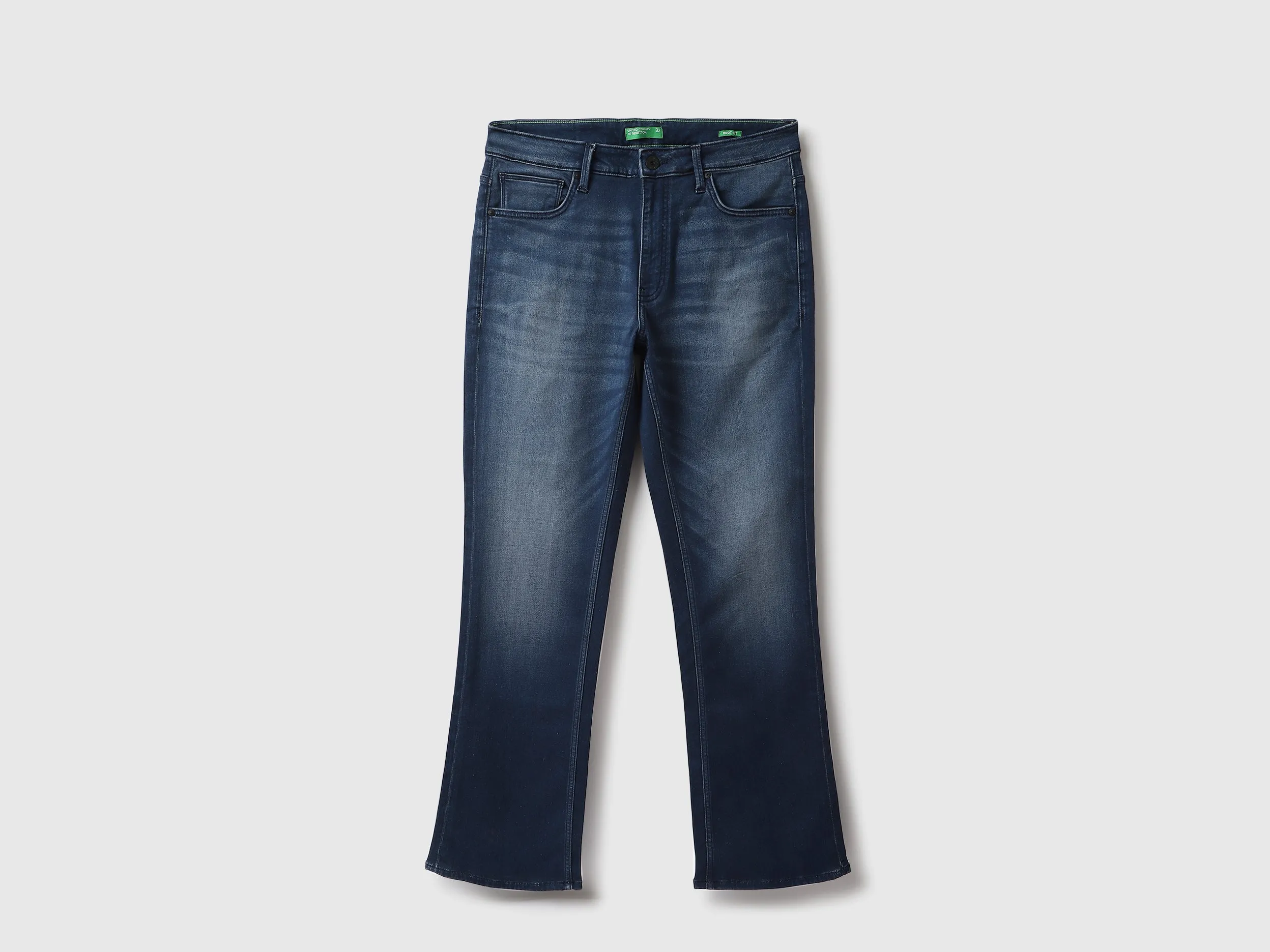 Solid Boot-Leg Fit Jeans