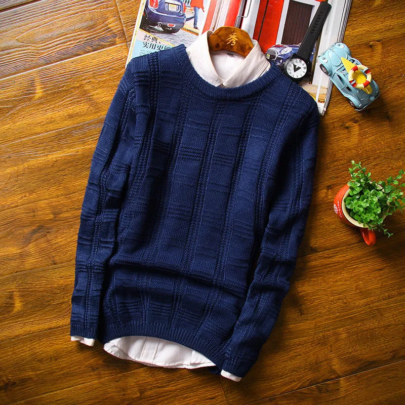 solid Casual Men Sweater male Brands Sweater Winter Men's O-Neck Cotton Sweater Jumpers Pullover Sweater Men