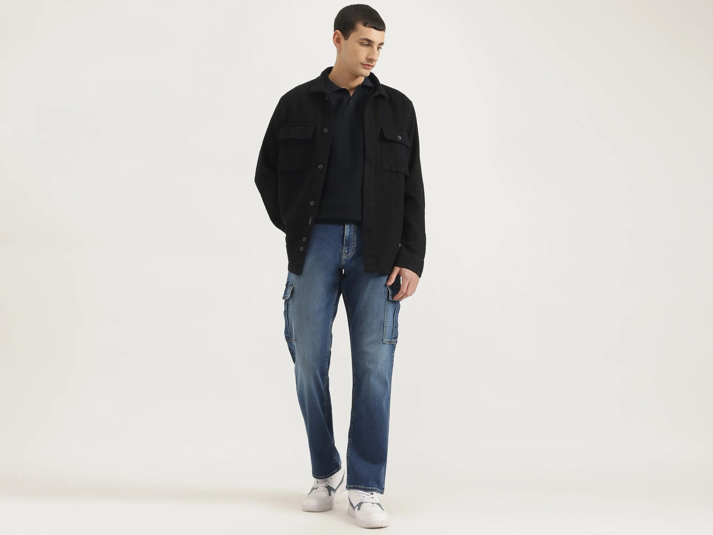 Solid Relaxed Fit Jeans
