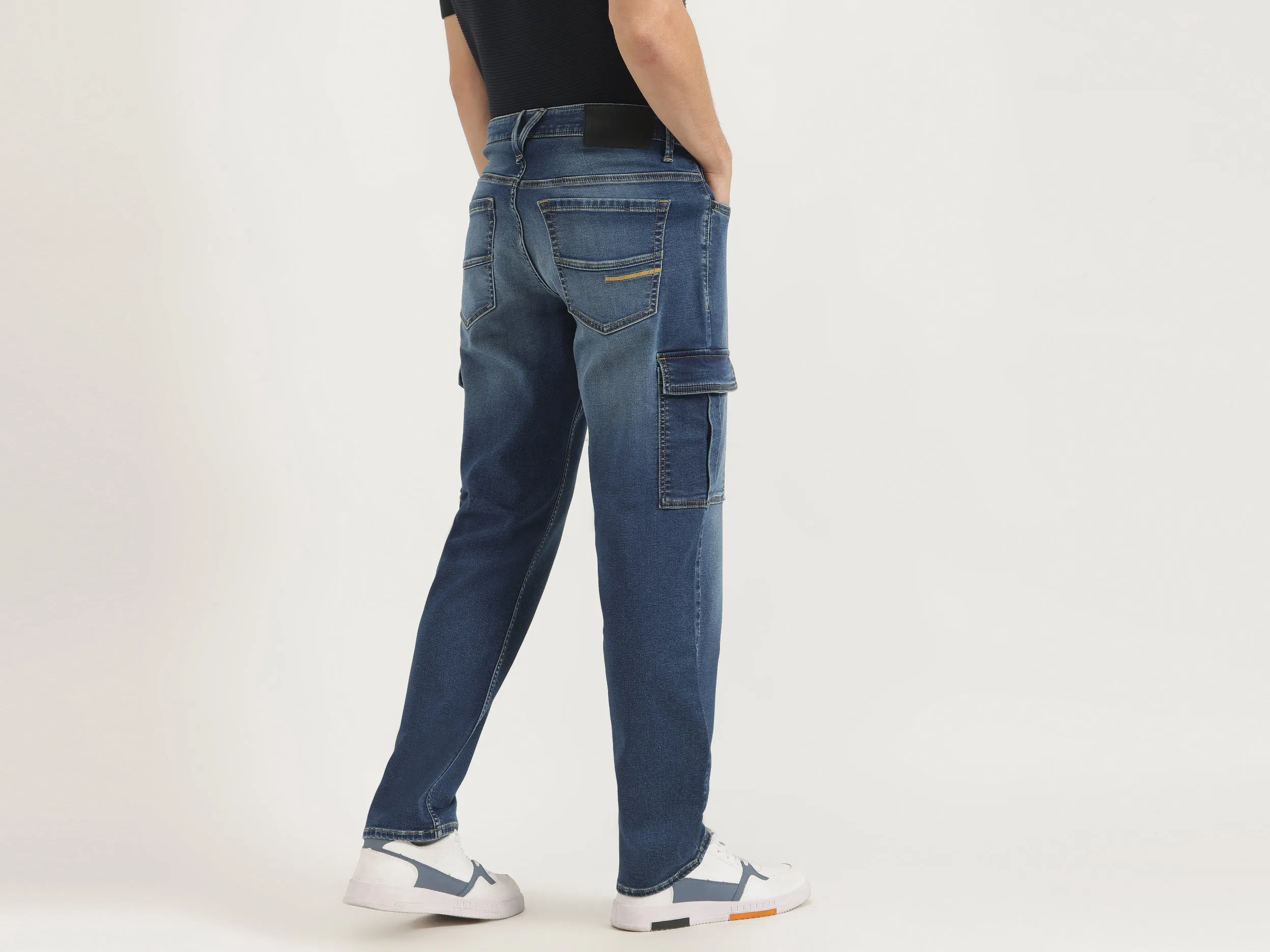 Solid Relaxed Fit Jeans