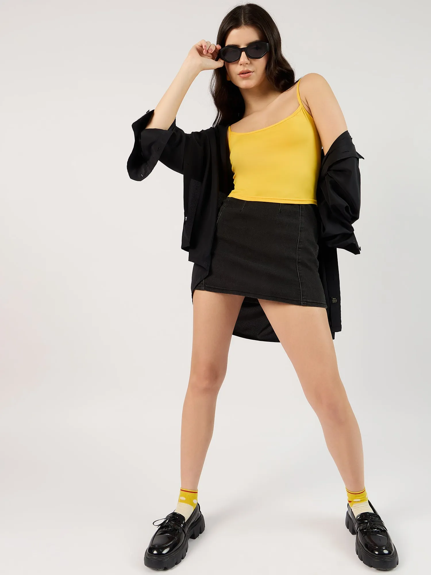 Solid Yellow Basic Cami Top
