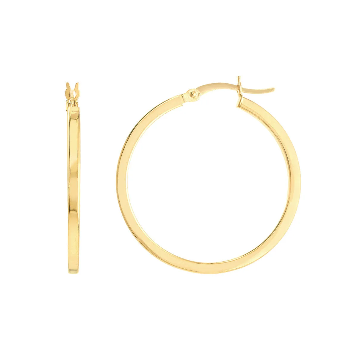 Square Edge Hoops/ 30mm