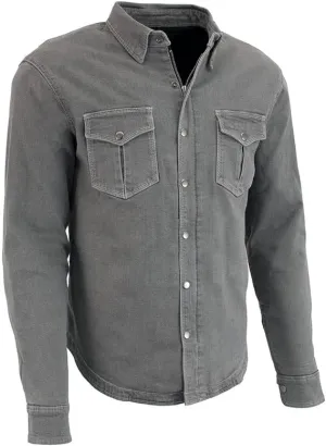 StahlHaut Herren Ledermänner Denim Hemd