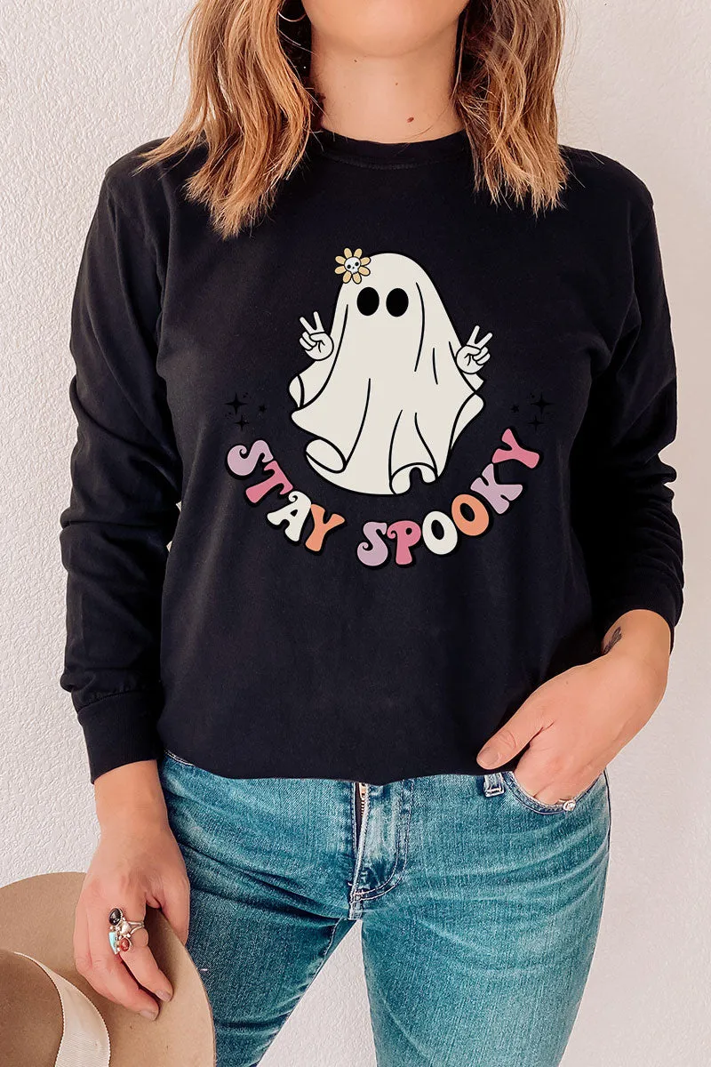 Stay Spooky Heavy Cotton Long Sleeve Adult T-Shirt