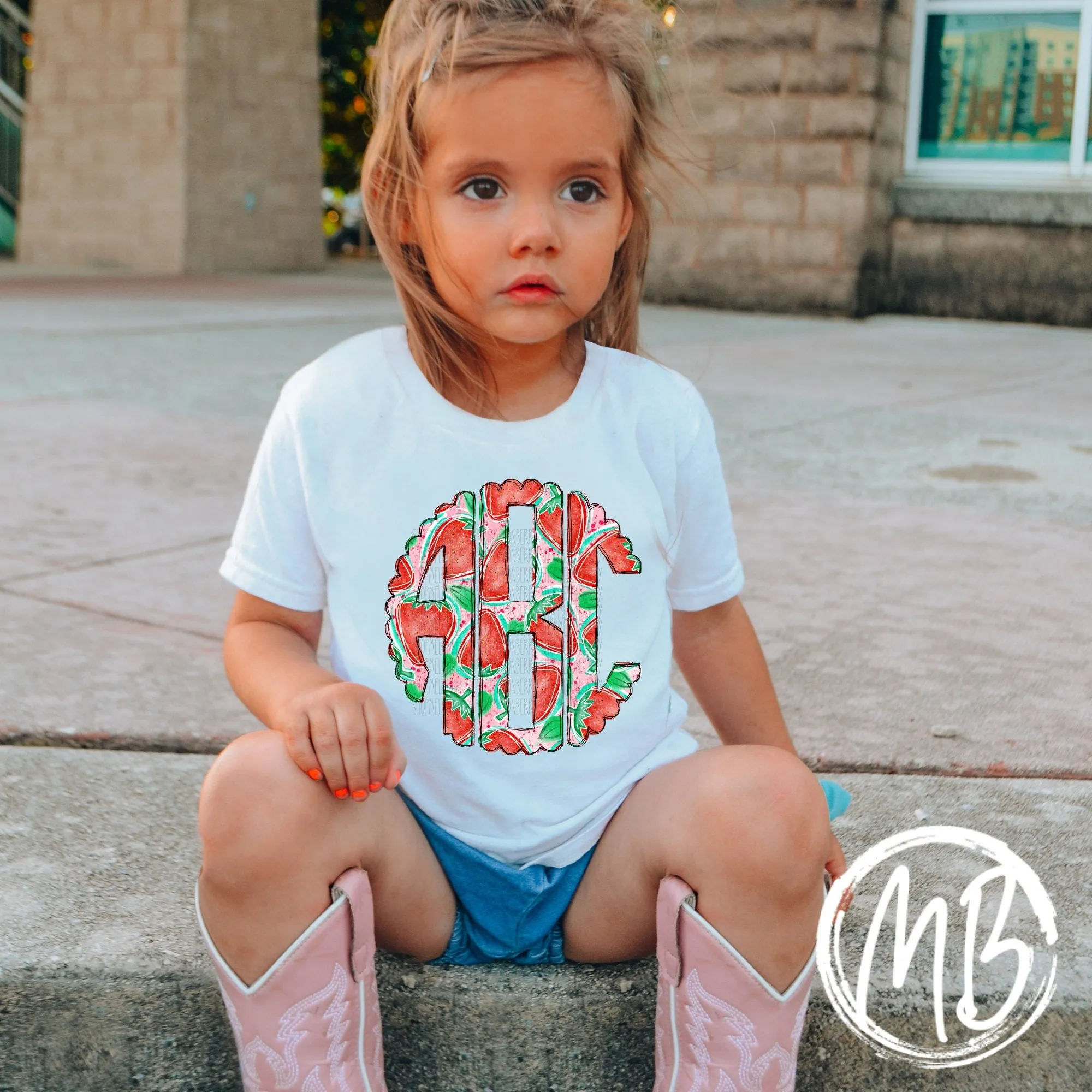 Strawberry Monogram Tee