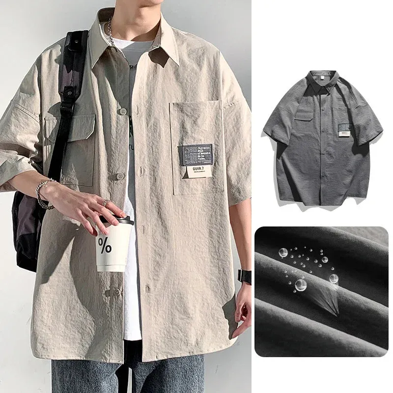StreetAce Herren Oversize Hemd mit Mehreren Taschen