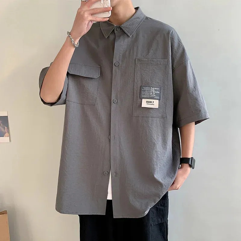 StreetAce Herren Oversize Hemd mit Mehreren Taschen