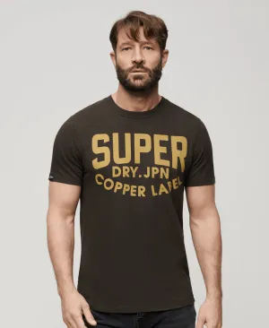 SUPERDRY Copper Label Workwear Tee - Vintage Black Slub