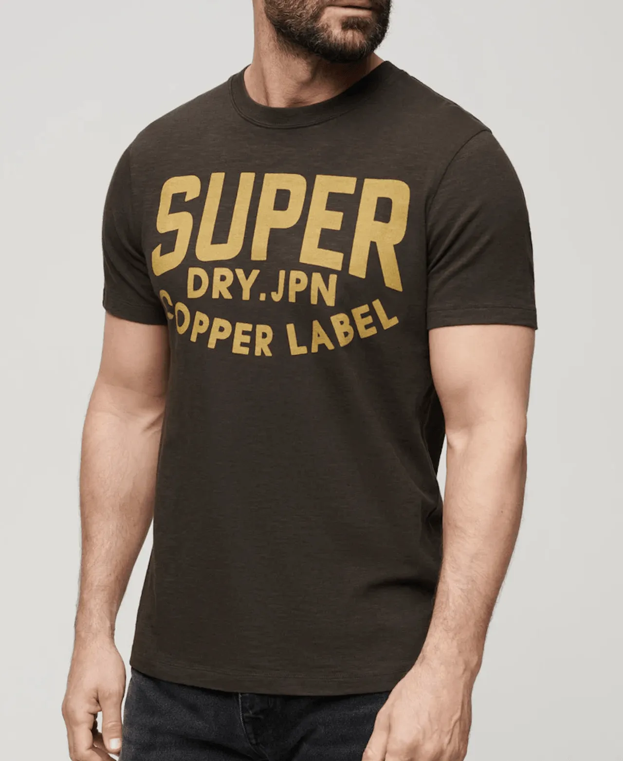 SUPERDRY Copper Label Workwear Tee - Vintage Black Slub