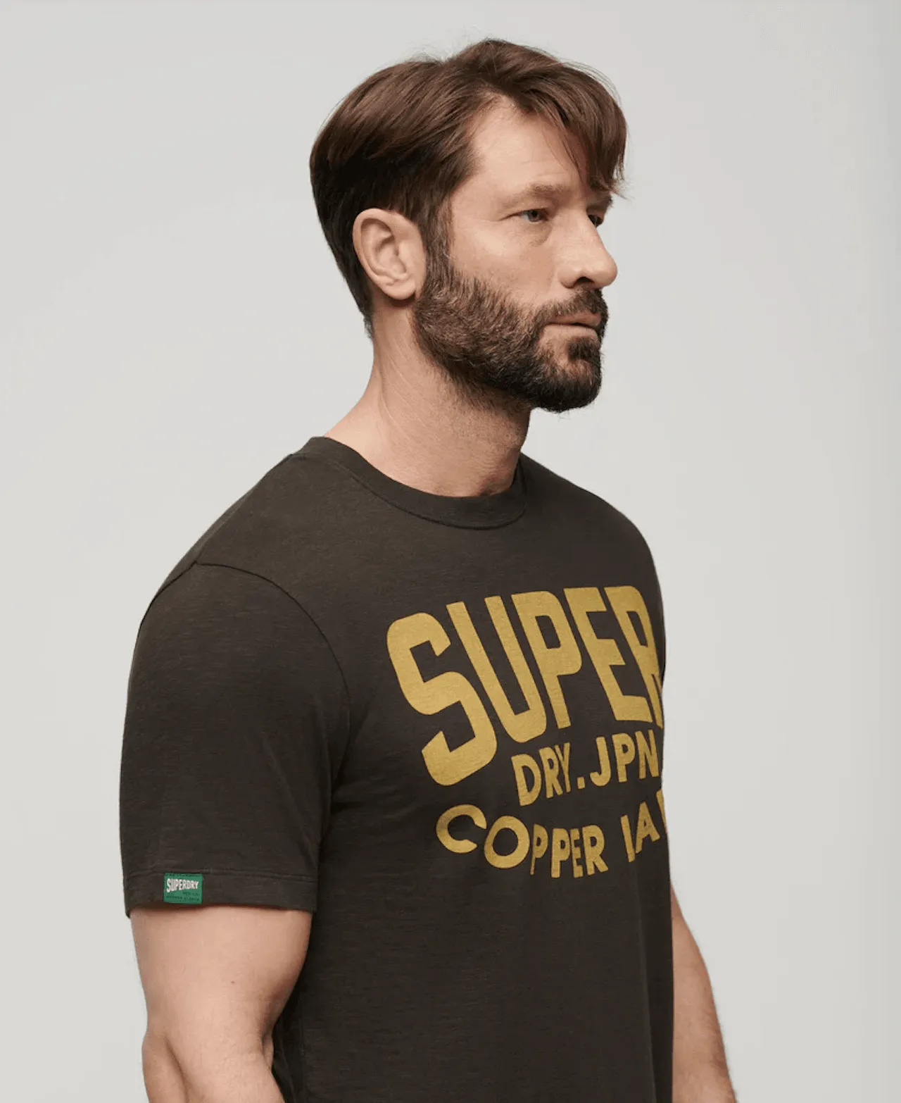 SUPERDRY Copper Label Workwear Tee - Vintage Black Slub