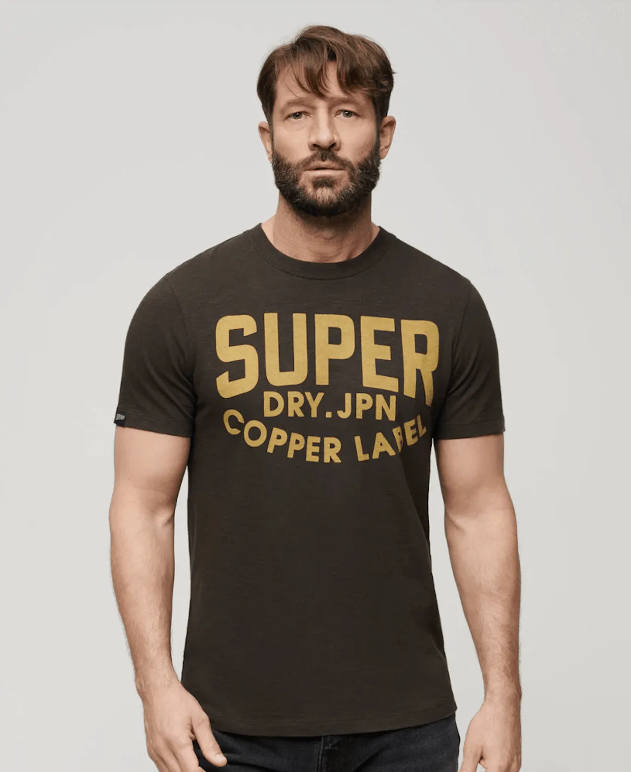 SUPERDRY Copper Label Workwear Tee - Vintage Black Slub