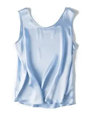 SuyaDream 100% Mulberry Silk Women's Tank Top - Solid Office Lady Style for Spring/Summer