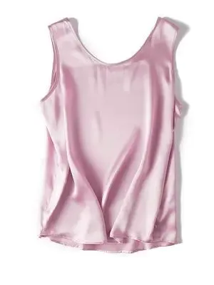 SuyaDream 100% Mulberry Silk Women's Tank Top - Solid Office Lady Style for Spring/Summer