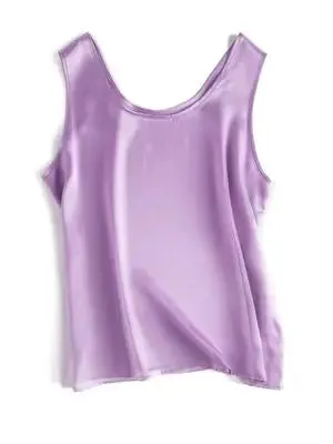 SuyaDream 100% Mulberry Silk Women's Tank Top - Solid Office Lady Style for Spring/Summer
