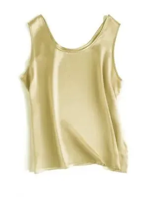 SuyaDream 100% Mulberry Silk Women's Tank Top - Solid Office Lady Style for Spring/Summer