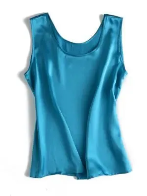 SuyaDream 100% Mulberry Silk Women's Tank Top - Solid Office Lady Style for Spring/Summer