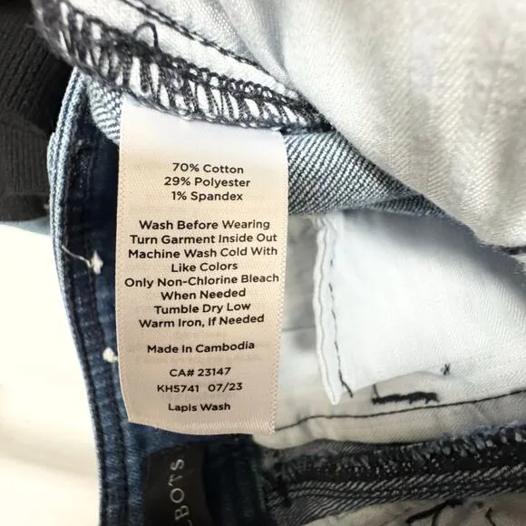 TALBOTS FLARE LEG PINTUCK JEANS  LAPIS WASH