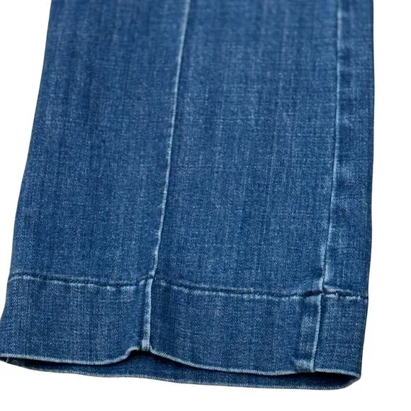 TALBOTS FLARE LEG PINTUCK JEANS  LAPIS WASH