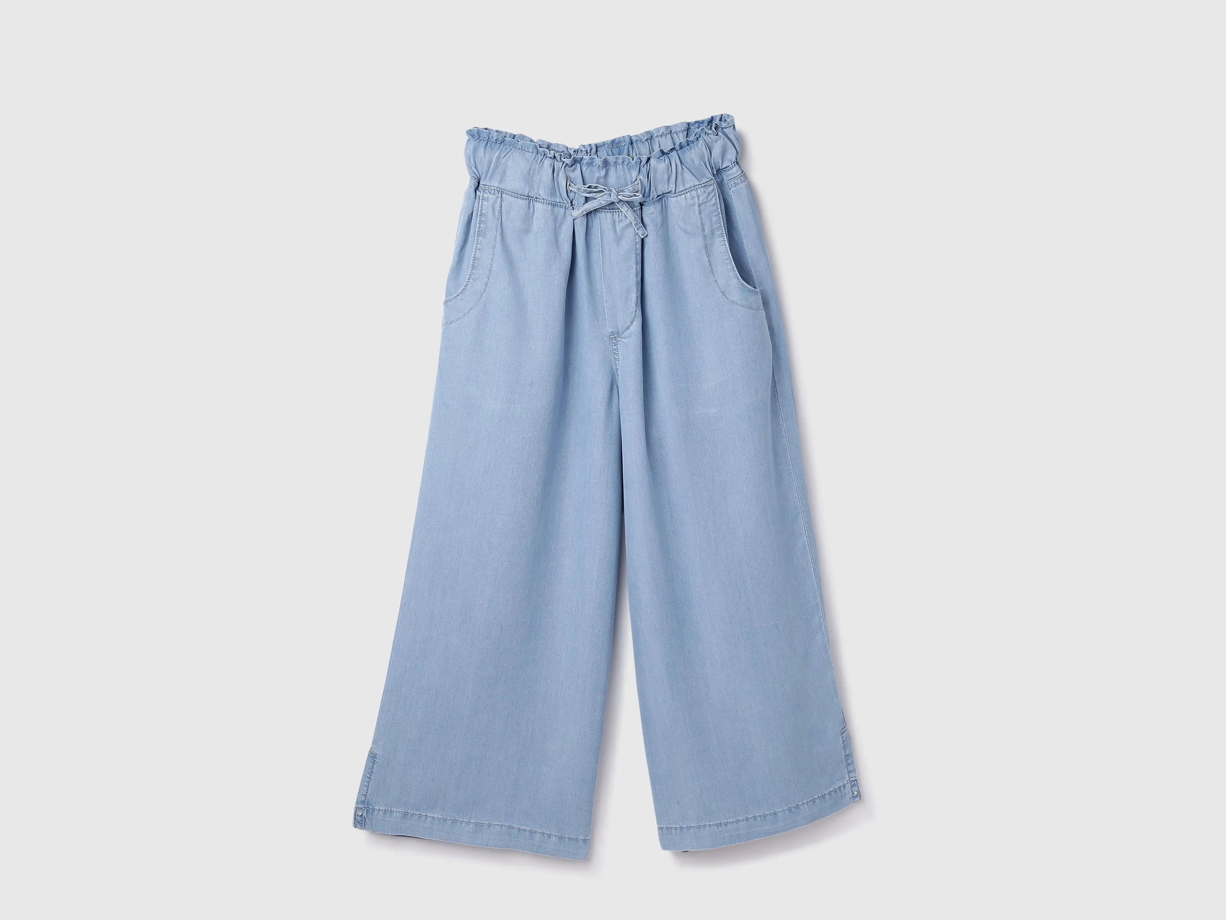 Tencel Solid Below Knee Length Women Trousers