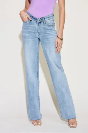 The Clara- V Front Straight Leg Judy Blue Jeans