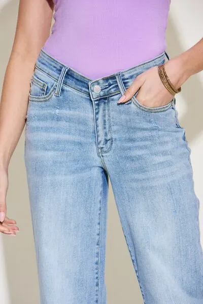 The Clara- V Front Straight Leg Judy Blue Jeans