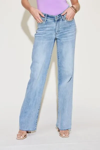 The Clara- V Front Straight Leg Judy Blue Jeans