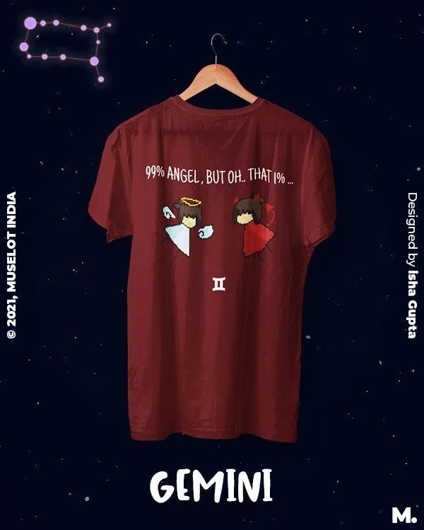 The mysterious gemini printed t shirts