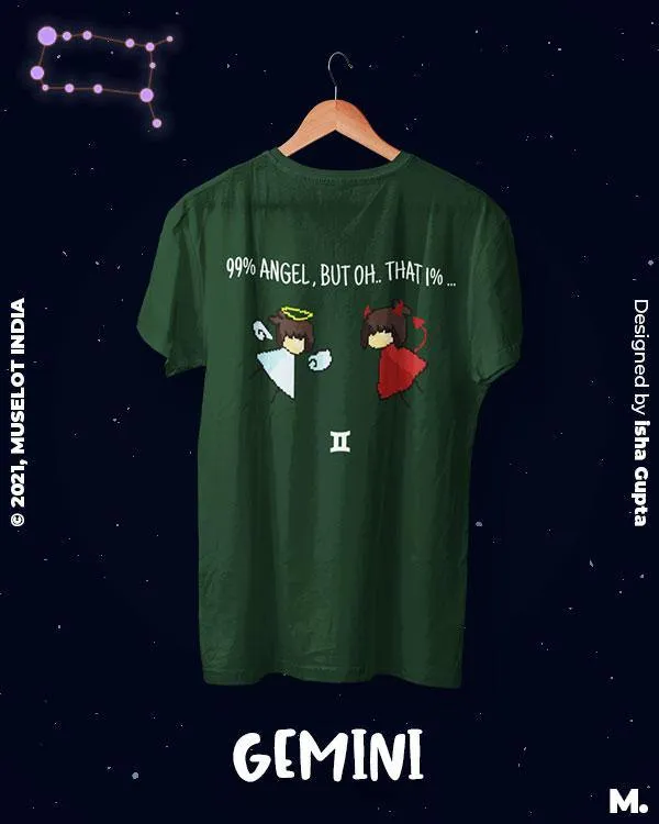 The mysterious gemini printed t shirts