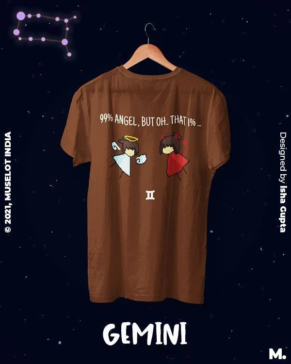 The mysterious gemini printed t shirts