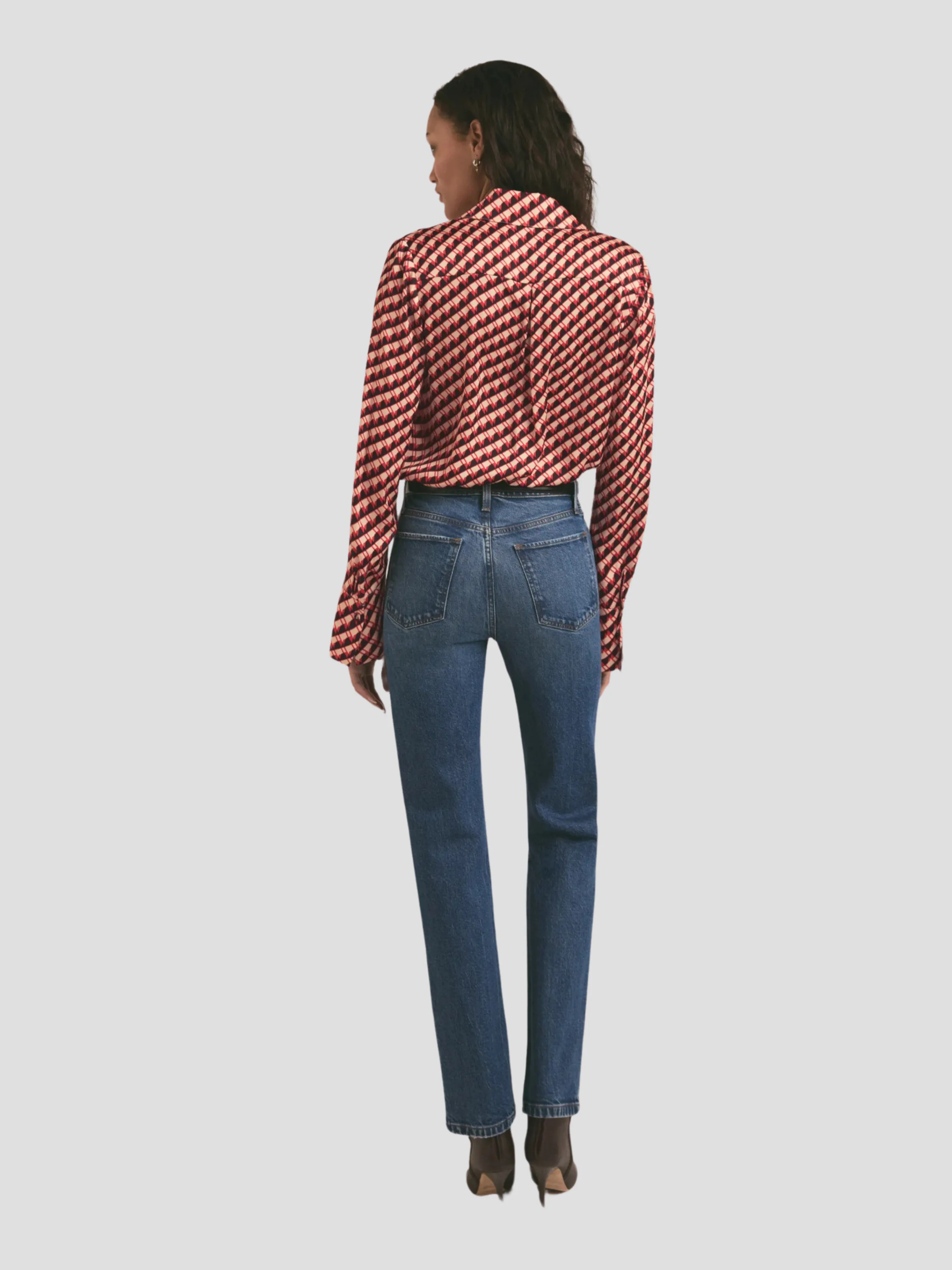 The Valentina Super High Rise Straight Jeans