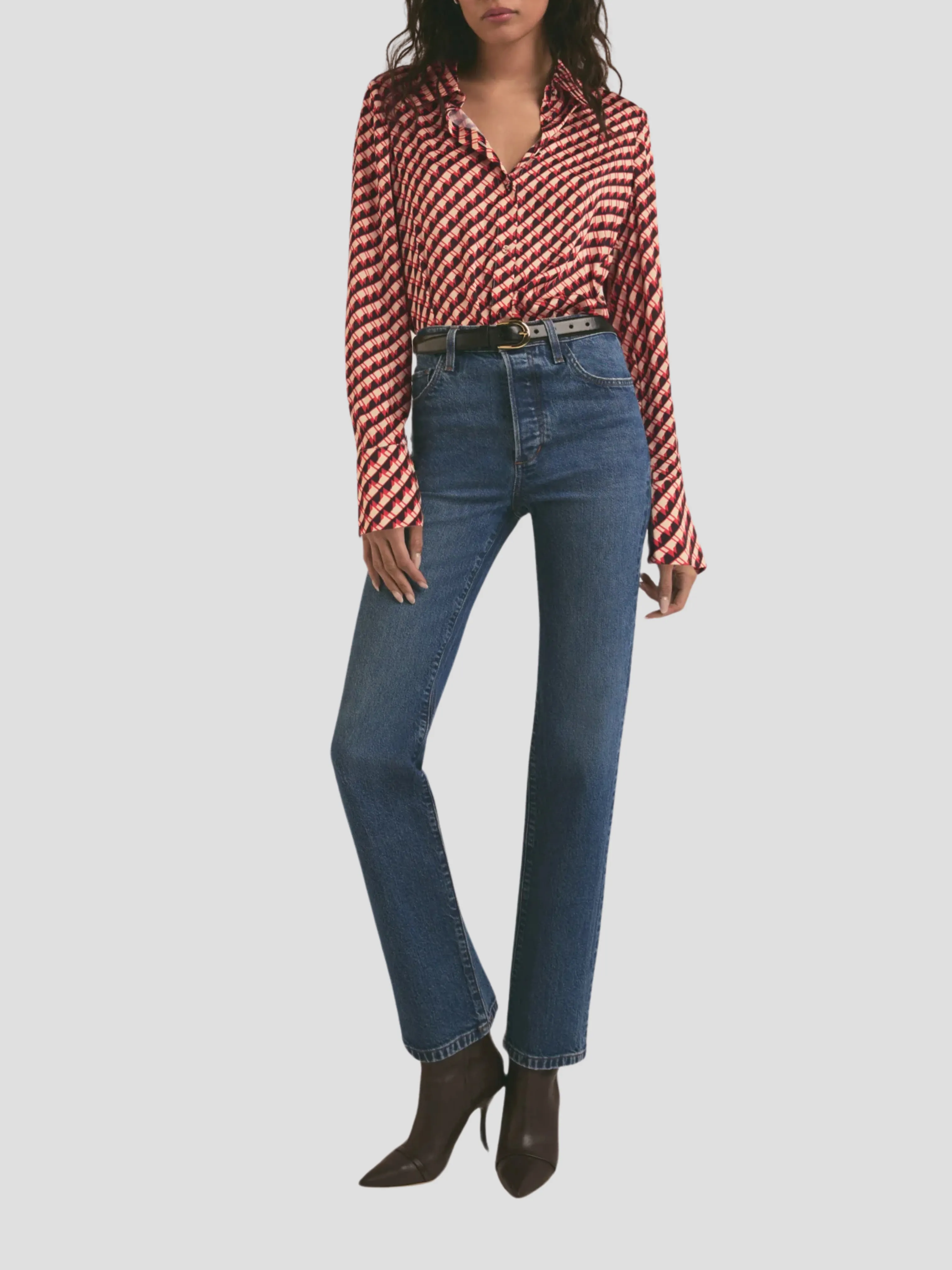 The Valentina Super High Rise Straight Jeans