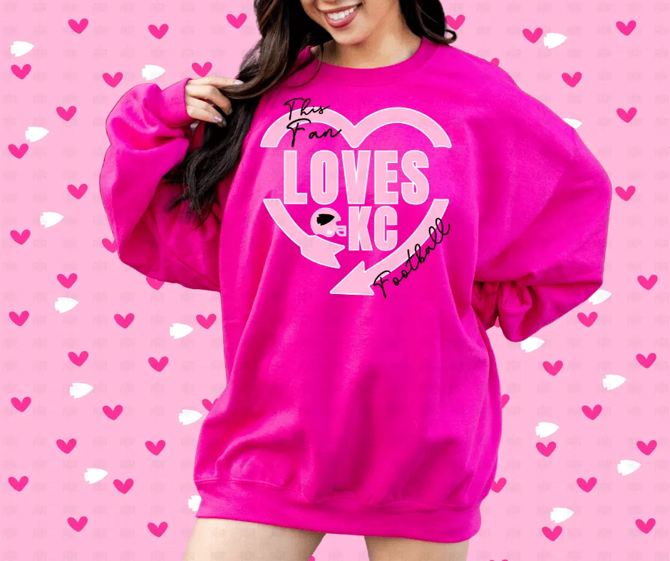 This CUSTOM NAME Loves KC Football Multiple Pink Styles (FINAL SALE)