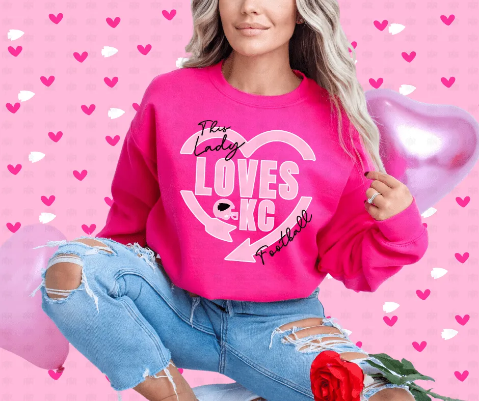 This CUSTOM NAME Loves KC Football Multiple Pink Styles (FINAL SALE)