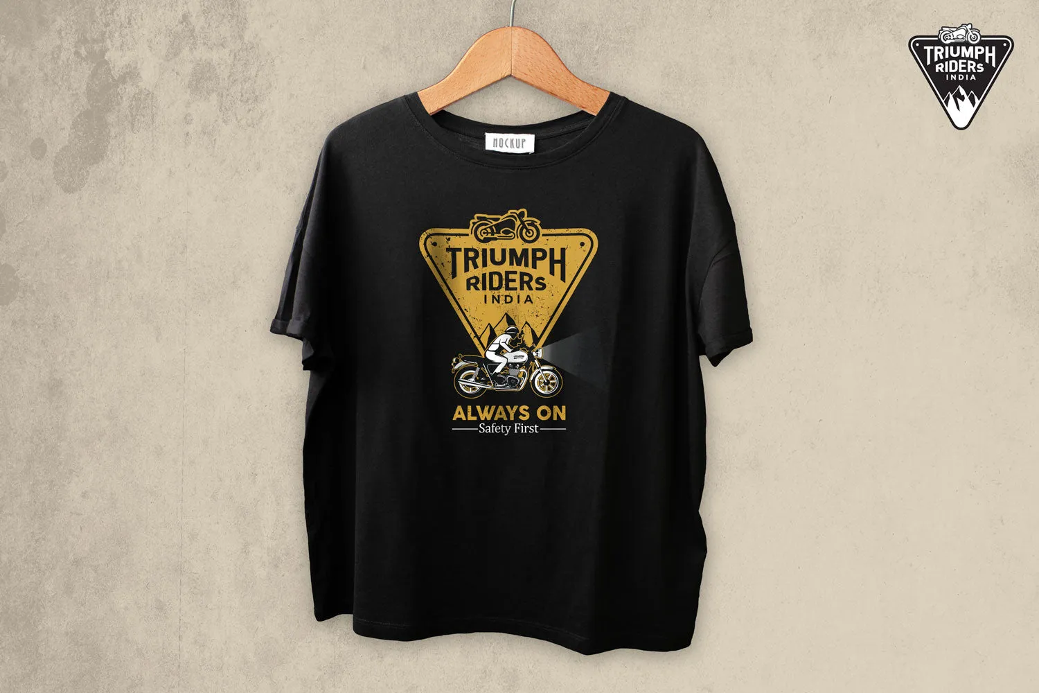 Triumph Riders India T-Shirts printed (Black)