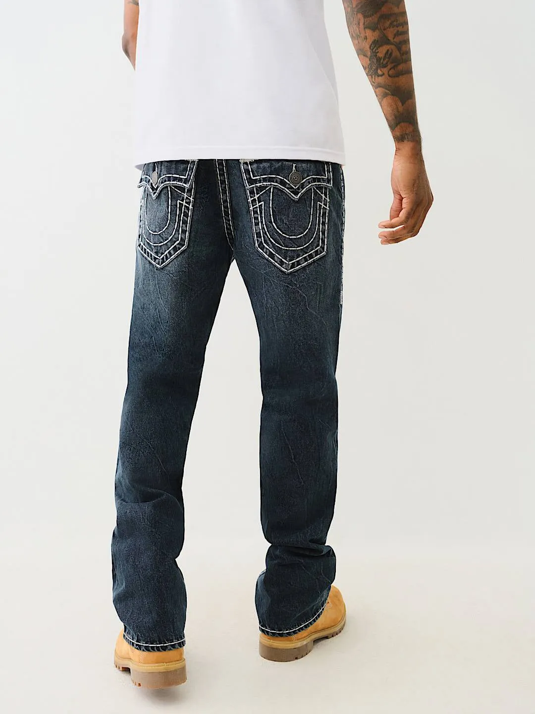 True Religion Super T Billy Bootcut Blue Mid Rise Washed Jeans